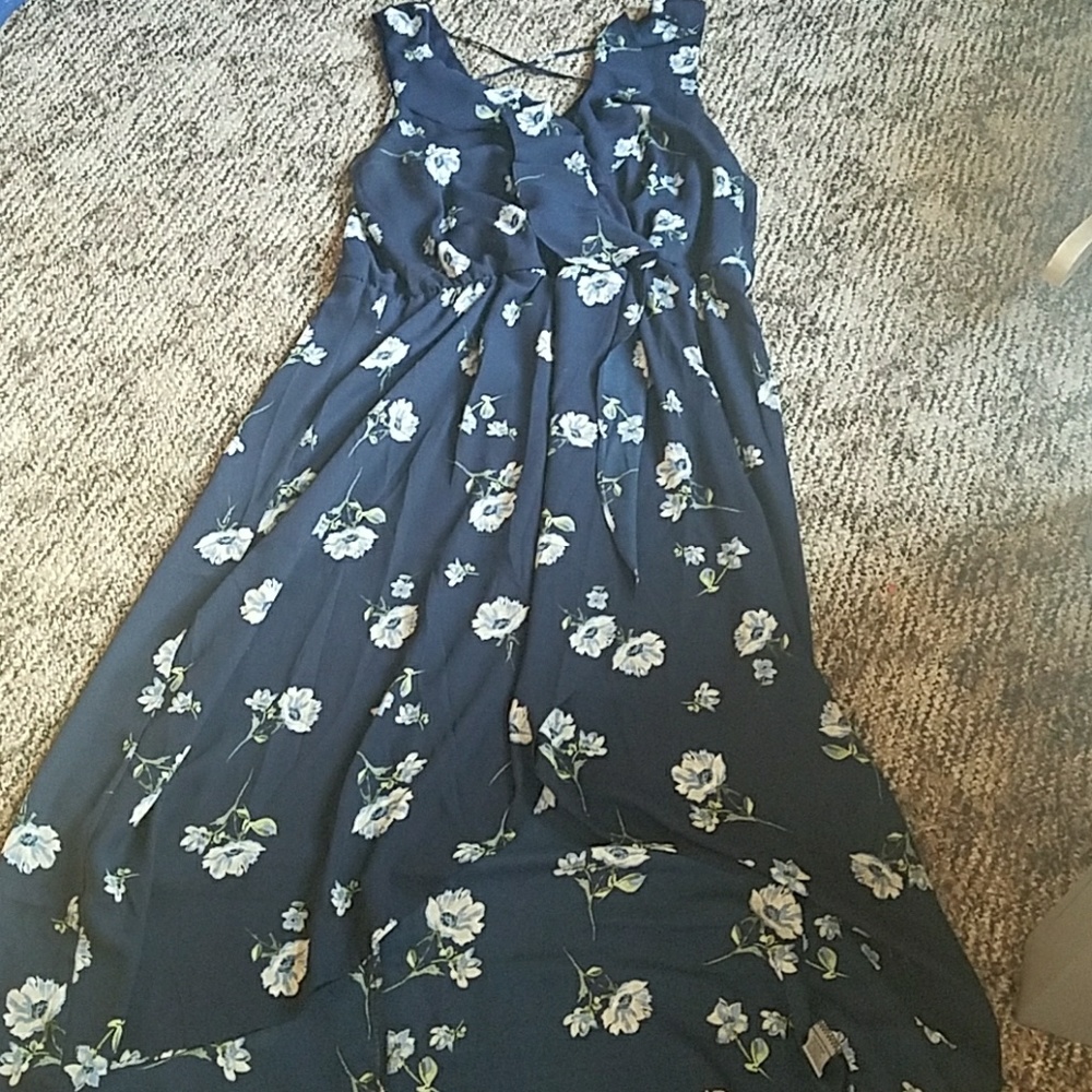 Long ruffle dress
